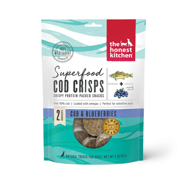 The Honest Kitchen Superfood Cod Crisps - Blueberry