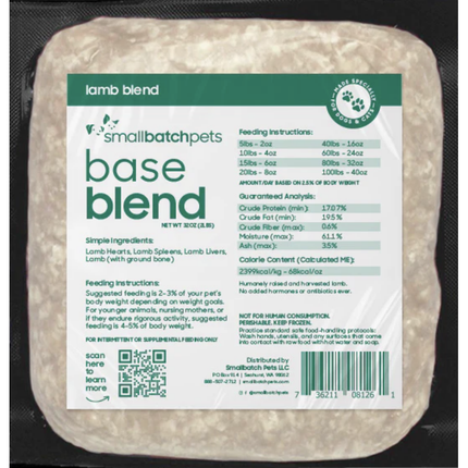 Smallbatch Frozen Base Blend Lamb 2lb