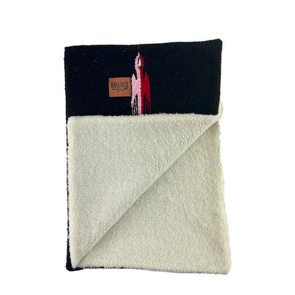 Salvage Maria Thunderbird Blanket with Sherpa Lining - Black