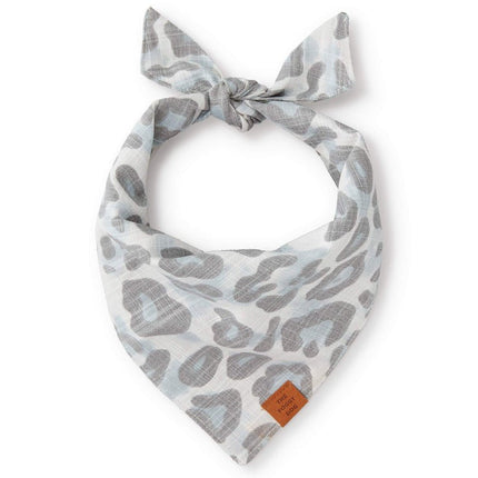 The Foggy Dog Bandana - Powder Blue Leopard Dog Bandana