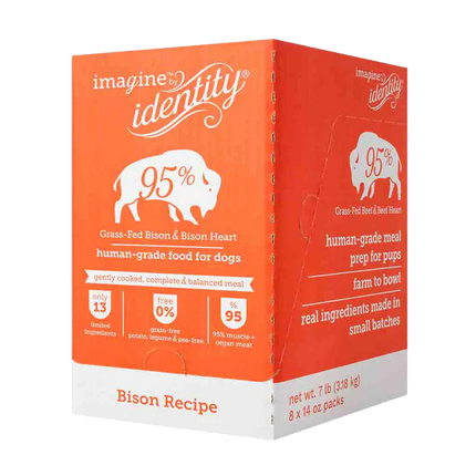 Identity Imagine Gently Cooked Bison Frozen Dog Food 14oz