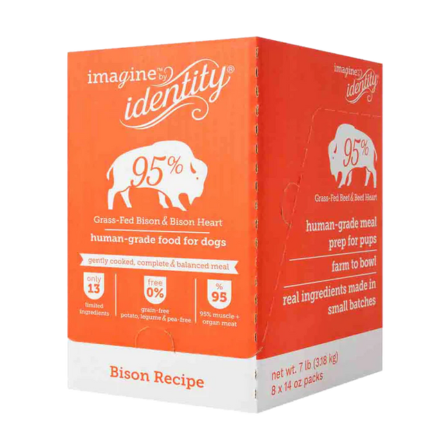 Identity Imagine Gently Cooked Bison Frozen Dog Food 14oz