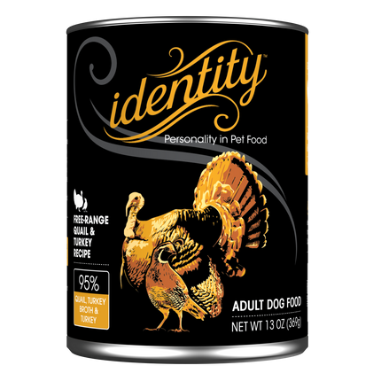 Identity dog quail & Turkey 13oz