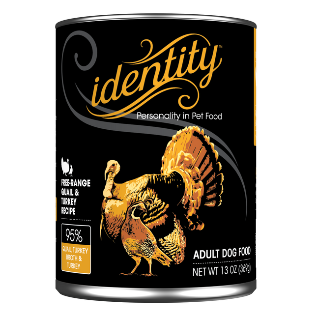 Identity dog quail & Turkey 13oz