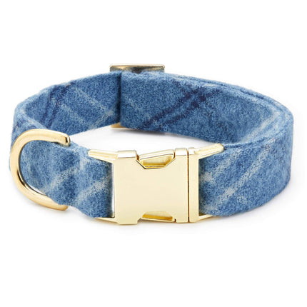 The Foggy Dog Collar - Harbor Plaid