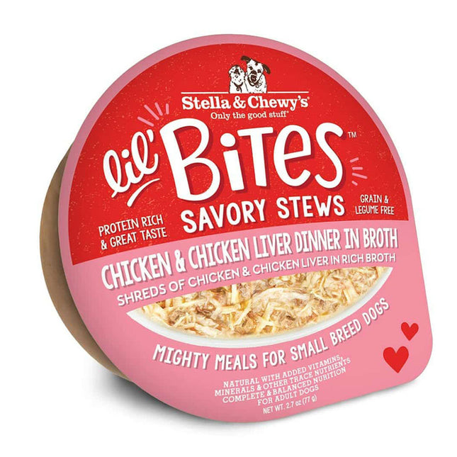 Stella & Chewy's lil bites savory stews chicken & chicken liver in broth 2.7oz