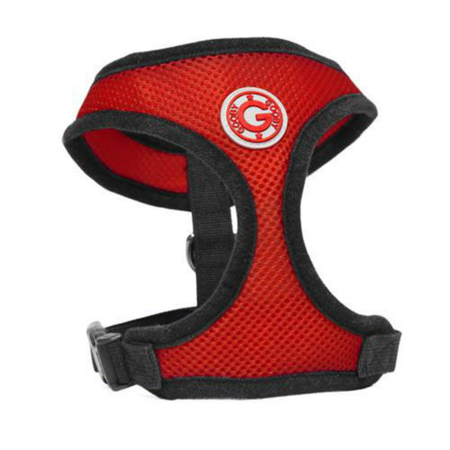 Gooby Soft Mesh Harness Red