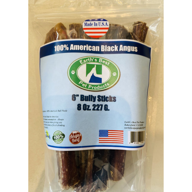 Earths best pet products 6" bulk bully sticks 8oz