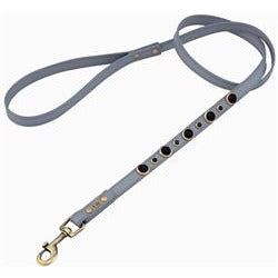 Dosha Dog Imperial Dog Leash Gray, Blue Sandstone, Sodalite