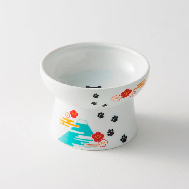 Necoichi Raised Cat Bowl - Fuji