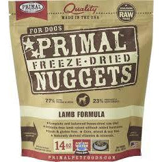 Primal Dog Freezedried Nuggets Lamb 14oz