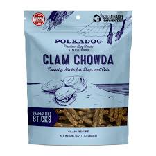 Polkadog Clam Chowda Sticks Shape Treat 5oz