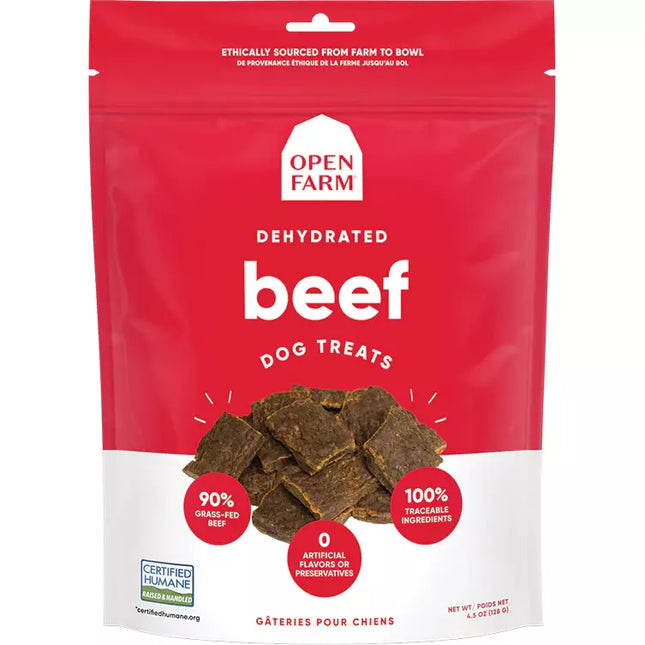 Open Farm Dehydrated Beef Dog Treats 4.5oz