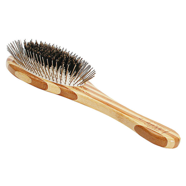 Bass Oval Hybrid Alloy Pin/Natural Bristle Brush