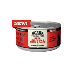 Acana Cat Beef, Chicken & Tuna in bone broth 3oz