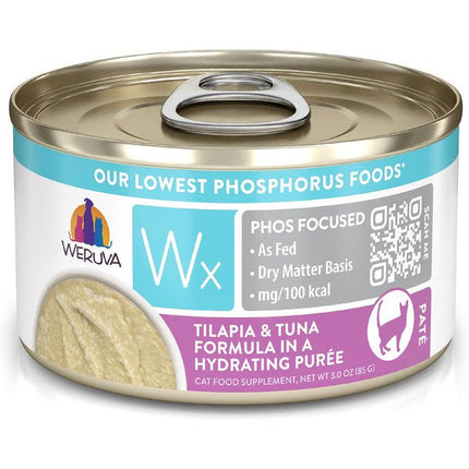 Weruva Wx Cat Can Low Phosphorus Tilapia & Tuna Formula Purée 3oz