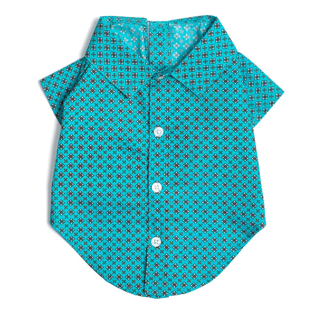 The Worthy Dog Foulard Turquoise Shirt